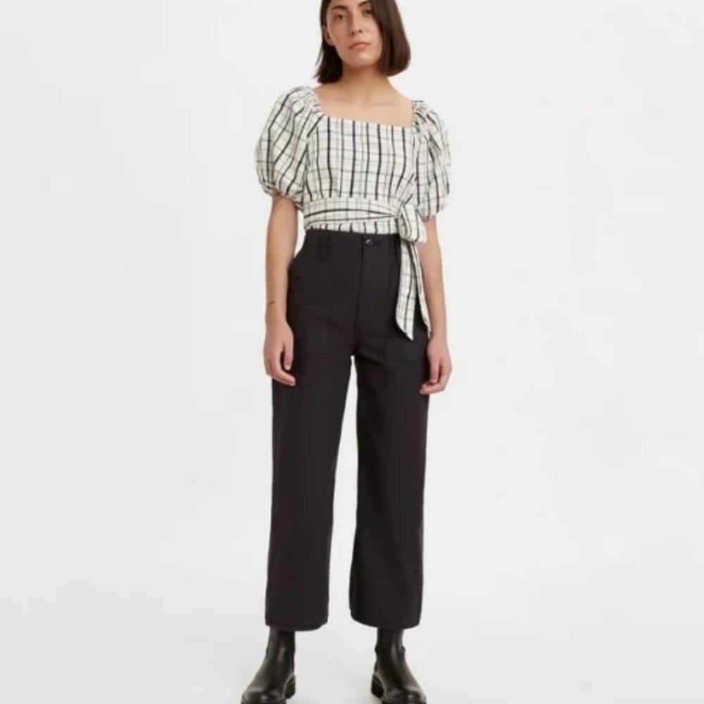 Ribcage Utility Wide-Leg Women's Pants - 29 Black Caviar